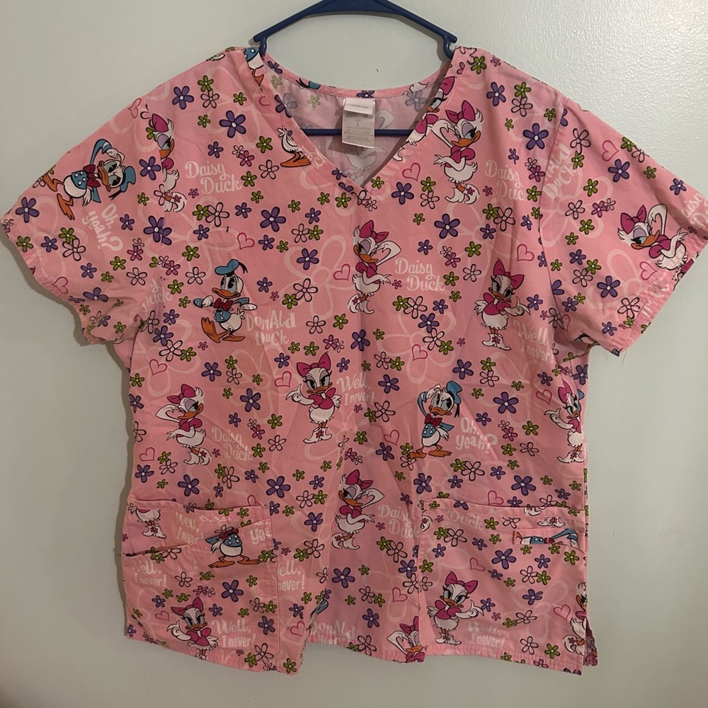 Disney Daisy Duck Scrub Top